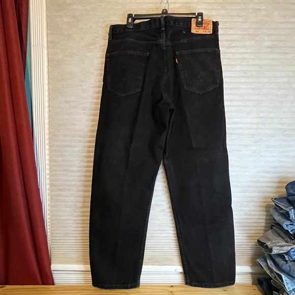 Vintage Levi’s 550 Relaxed Taper Jeans Made in USA Stonewashed black size 36/30 - Picture 3 of 5